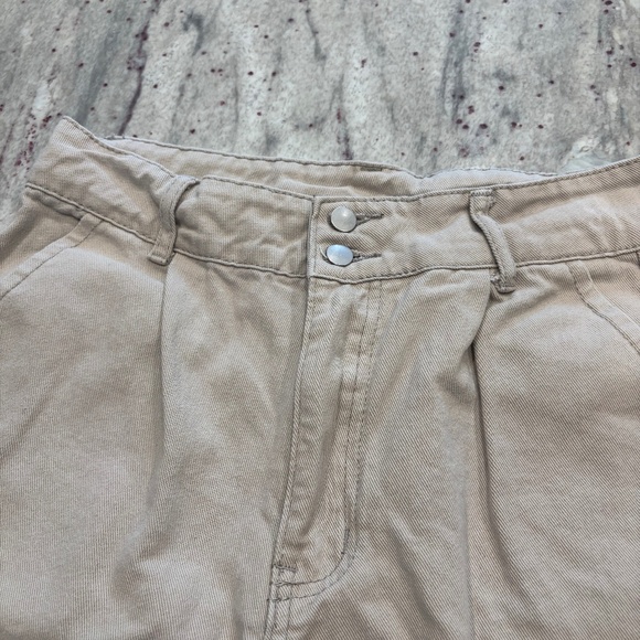 SHEIN Womens Wide Leg High Waisted Khaki Pants - Size 28 - Picture 3 of 5